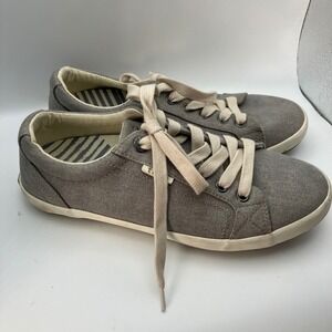 TAOS Star Canvas Sneakers Women's Size 8W‎ Gray Lace Up Casual Shoes